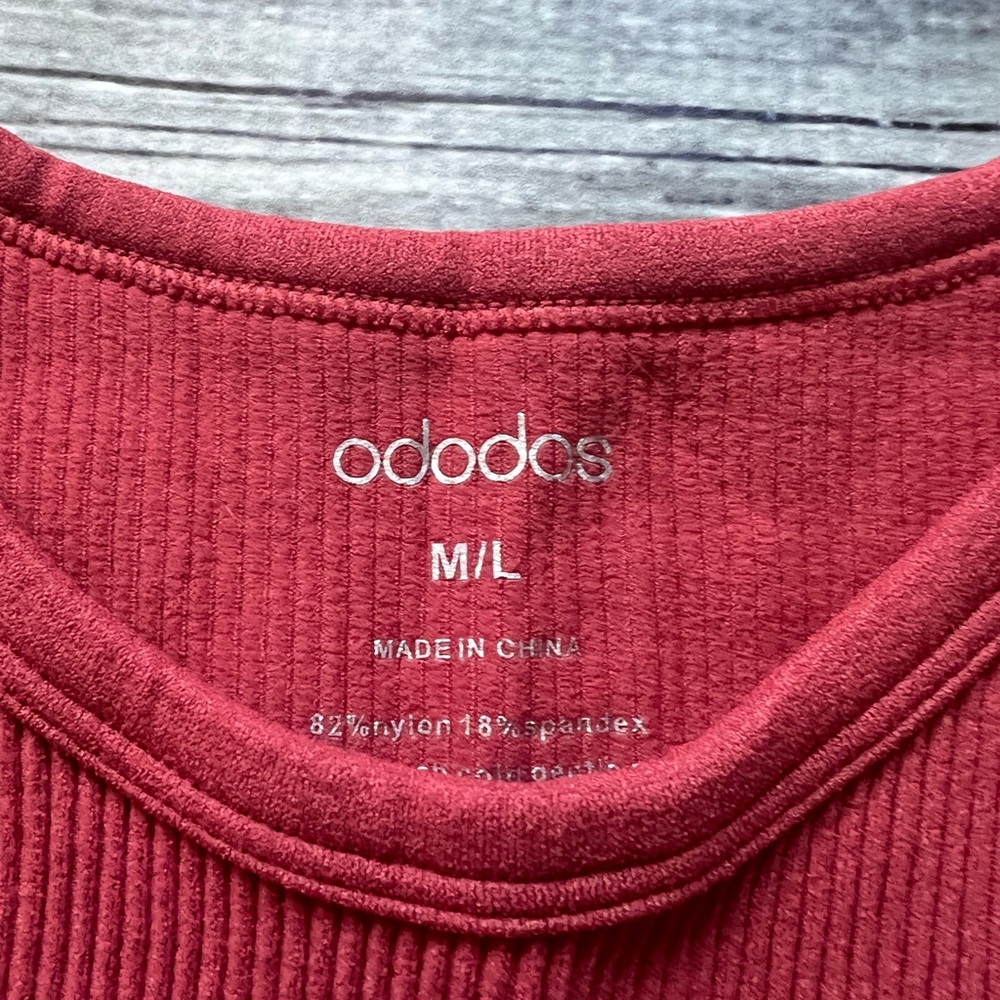 Amazon Women's Ribbed Tank Tops - Red and Yellow - Picture 5 of 5